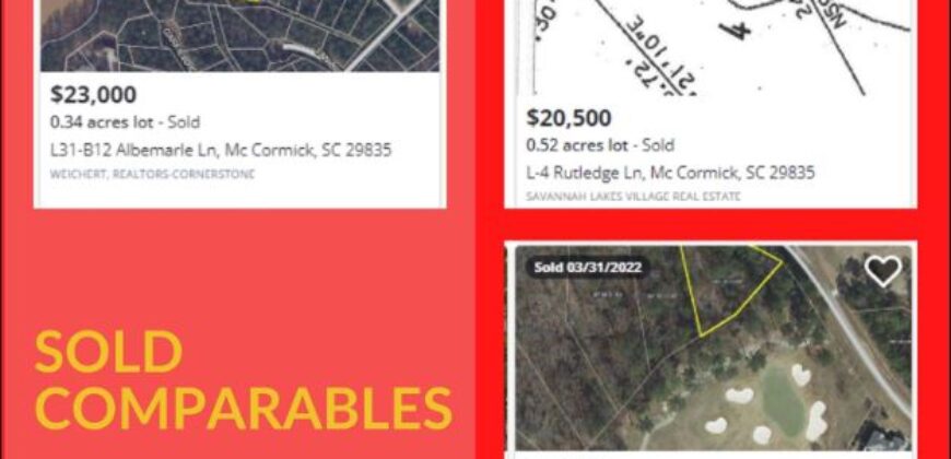 Stunning 0.31 acre-land in Serene McCormick County, SC