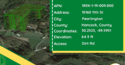 1.8 Acres – 15160 11 Th St, Pearlington, MS, 39572 – Hancock County 